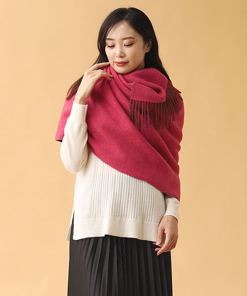 TAKASHIMAYA CASHMERE（キッズ、ストール・マフラー） / タカシマヤ カシミヤ（キッズ、ストール・マフラー） マフラー・ショール・スヌード・ストール | ダブルフェイスビッグストール【日本製・カシミヤ100%】 | 詳細7