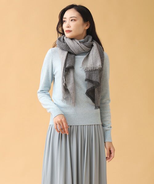 TAKASHIMAYA CASHMERE（キッズ、ストール・マフラー） / タカシマヤ カシミヤ（キッズ、ストール・マフラー） マフラー・ショール・スヌード・ストール | 綾織大判ストール【日本製・カシミヤ100％】 | 詳細6