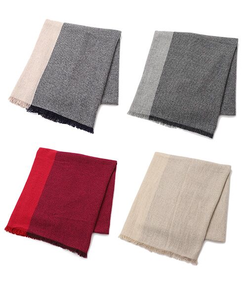 TAKASHIMAYA CASHMERE（キッズ、ストール・マフラー） / タカシマヤ カシミヤ（キッズ、ストール・マフラー） マフラー・ショール・スヌード・ストール | 綾織大判ストール【日本製・カシミヤ100％】 | 詳細13