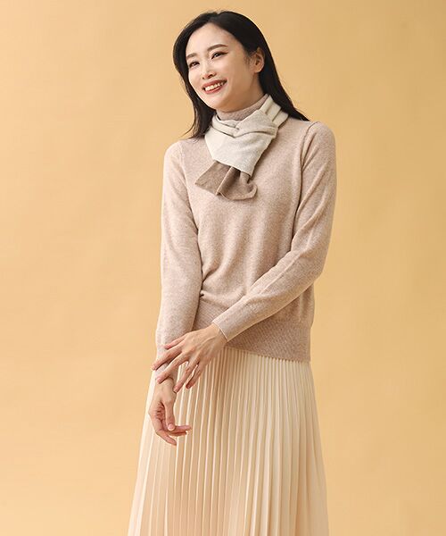 TAKASHIMAYA CASHMERE（キッズ、ストール・マフラー） / タカシマヤ カシミヤ（キッズ、ストール・マフラー） マフラー・ショール・スヌード・ストール | 差込マフラー【日本製・カシミヤ100％・手洗い可】 | 詳細1