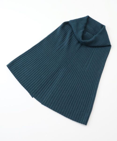 TAKASHIMAYA CASHMERE（キッズ、ストール・マフラー） / タカシマヤ カシミヤ（キッズ、ストール・マフラー） マフラー・ショール・スヌード・ストール | リブ編ポンチョ【日本製・カシミヤ50％/シルク50％・手洗い可】 | 詳細9