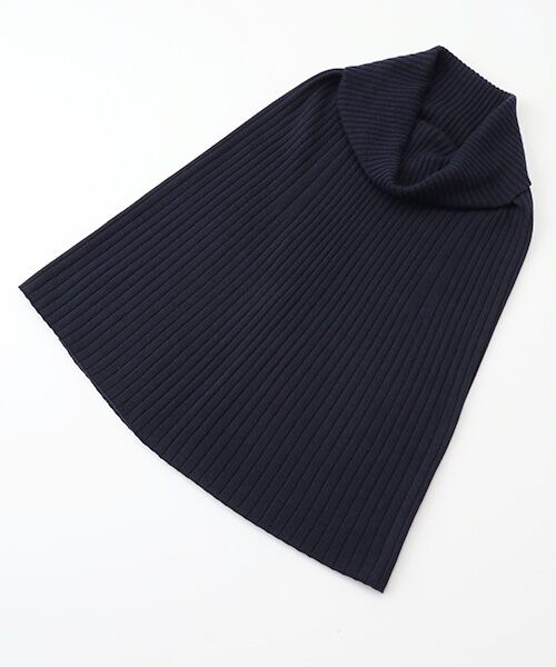 TAKASHIMAYA CASHMERE（キッズ、ストール・マフラー） / タカシマヤ カシミヤ（キッズ、ストール・マフラー） マフラー・ショール・スヌード・ストール | リブ編ポンチョ【日本製・カシミヤ50％/シルク50％・手洗い可】 | 詳細13