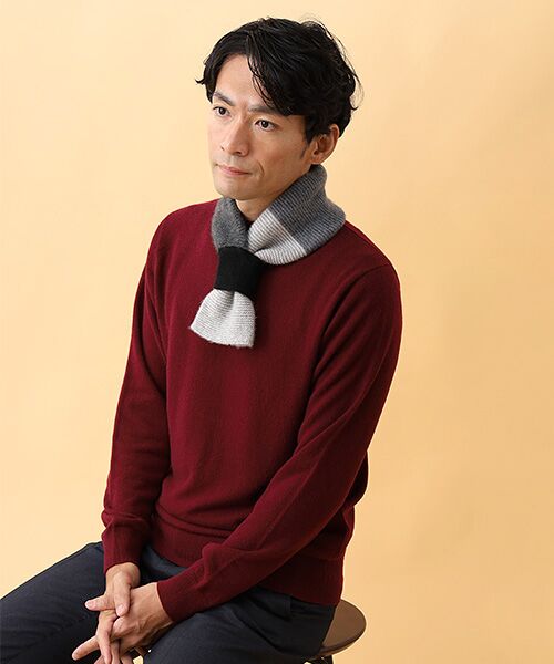 TAKASHIMAYA CASHMERE（キッズ、ストール・マフラー） / タカシマヤ カシミヤ（キッズ、ストール・マフラー） マフラー・ショール・スヌード・ストール | ショートマフラー【カシミヤ100％・手洗い可】 | 詳細2