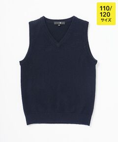 TAKASHIMAYA CASHMERE（キッズ、ストール・マフラー） / タカシマヤ カシミヤ（キッズ、ストール・マフラー） ニット・セーター | Vネックベスト【110/120】【カシミヤ100％・洗濯機で洗える】