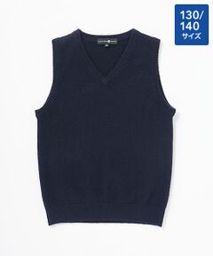 TAKASHIMAYA CASHMERE（キッズ、ストール・マフラー） / タカシマヤ カシミヤ（キッズ、ストール・マフラー） ニット・セーター | Vネックベスト【130/140】【カシミヤ100％・洗濯機で洗える】