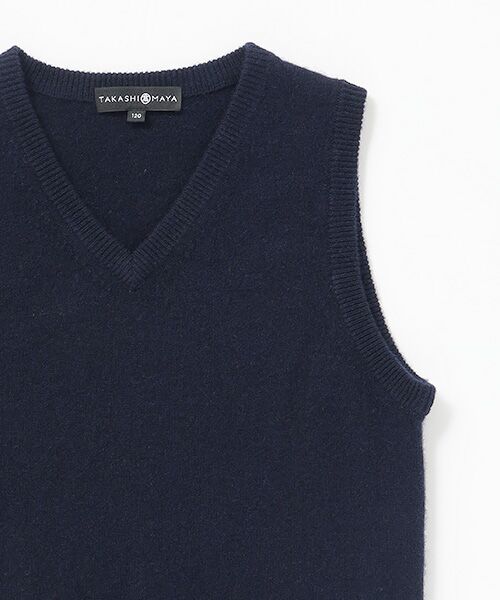TAKASHIMAYA CASHMERE（キッズ、ストール・マフラー） / タカシマヤ カシミヤ（キッズ、ストール・マフラー） ニット・セーター | Vネックベスト【150/160】【カシミヤ100％・洗濯機で洗える】 | 詳細2