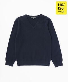 TAKASHIMAYA CASHMERE（キッズ、ストール・マフラー） / タカシマヤ カシミヤ（キッズ、ストール・マフラー） ニット・セーター | Vネックセーター【110/120】【カシミヤ100％・洗濯機で洗える】