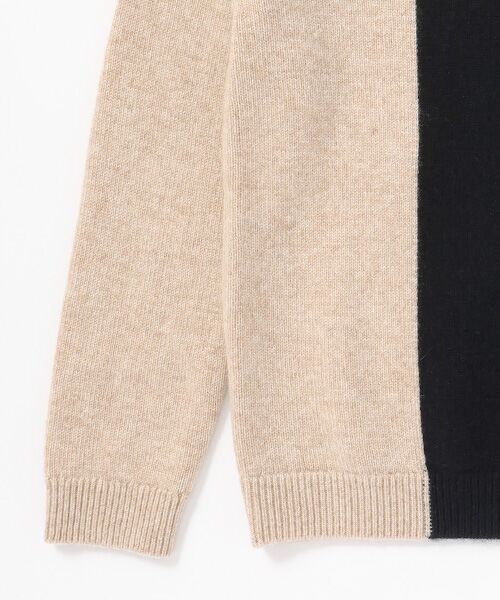 TAKASHIMAYA CASHMERE（キッズ、ストール・マフラー） / タカシマヤ カシミヤ（キッズ、ストール・マフラー） ニット・セーター | バイカラープルオーバー【130/140】【カシミヤ100％・手洗い可/ドライ】 | 詳細3