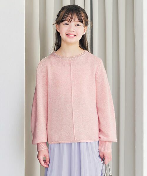 TAKASHIMAYA CASHMERE（キッズ、ストール・マフラー） / タカシマヤ カシミヤ（キッズ、ストール・マフラー） ニット・セーター | リンガーラメプルオーバー【150/160】【カシミヤ100％・手洗い可/ドライ】 | 詳細6