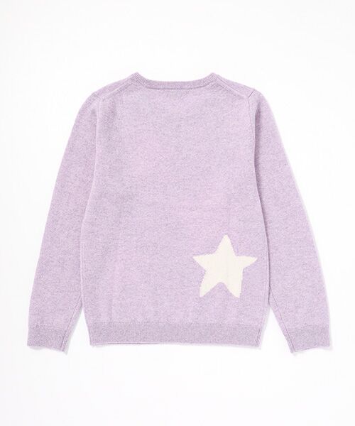TAKASHIMAYA CASHMERE（キッズ、ストール・マフラー） / タカシマヤ カシミヤ（キッズ、ストール・マフラー） ニット・セーター | 星柄インターシャセーター【130/140】【カシミヤ100％・手洗い可/ドライ】 | 詳細2