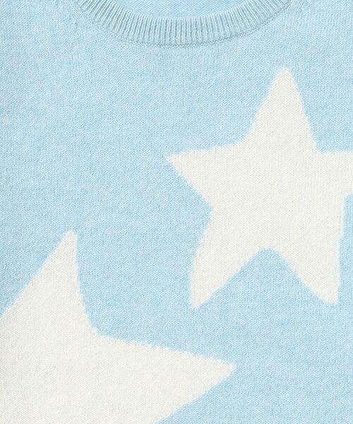TAKASHIMAYA CASHMERE（キッズ、ストール・マフラー） / タカシマヤ カシミヤ（キッズ、ストール・マフラー） ニット・セーター | 星柄インターシャセーター【150/160】【カシミヤ100％・手洗い可/ドライ】 | 詳細1