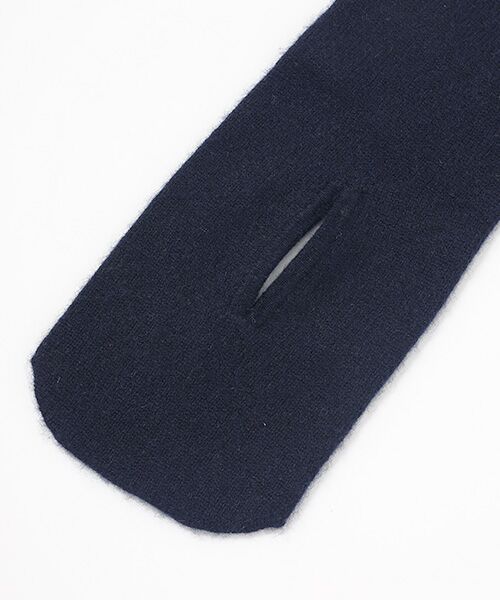 TAKASHIMAYA CASHMERE（キッズ、ストール・マフラー） / タカシマヤ カシミヤ（キッズ、ストール・マフラー） マフラー・ショール・スヌード・ストール | ファー付ニットマフラー【本体：カシミヤ100％/ファー：ポリエステル100%・手洗い可/ドライ】 | 詳細3