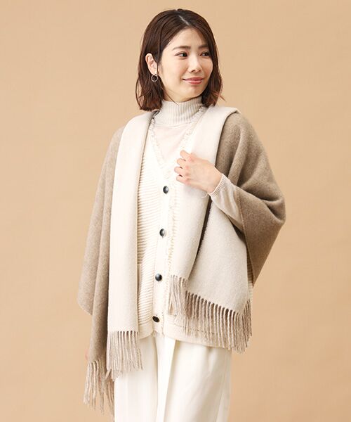 TAKASHIMAYA CASHMERE（キッズ、ストール・マフラー） / タカシマヤ カシミヤ（キッズ、ストール・マフラー） マフラー・ショール・スヌード・ストール | ダブルフェイスビッグストール【日本製･カシミヤ100%】 | 詳細1