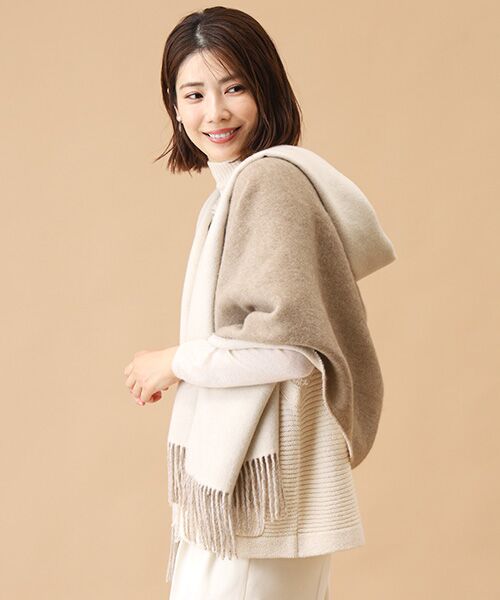 TAKASHIMAYA CASHMERE（キッズ、ストール・マフラー） / タカシマヤ カシミヤ（キッズ、ストール・マフラー） マフラー・ショール・スヌード・ストール | ダブルフェイスビッグストール【日本製･カシミヤ100%】 | 詳細3