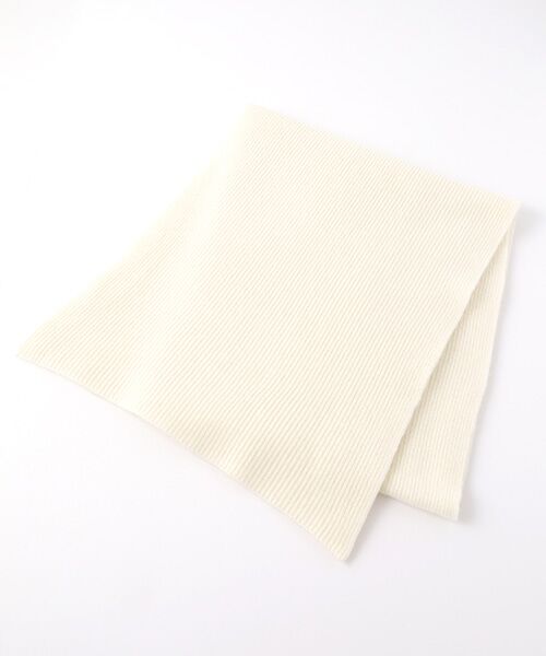TAKASHIMAYA CASHMERE（キッズ、ストール・マフラー）/タカシマヤ カシミヤ（キッズ、ストール・マフラー） 畦編みストール【日本製･カシミヤ100%】 アイボリー F