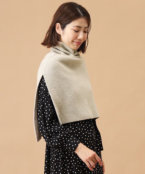 TAKASHIMAYA CASHMERE（キッズ、ストール・マフラー） / タカシマヤ カシミヤ（キッズ、ストール・マフラー） マフラー・ショール・スヌード・ストール | 畦編みポンチョ【日本製･カシミヤ100%】 | 詳細3
