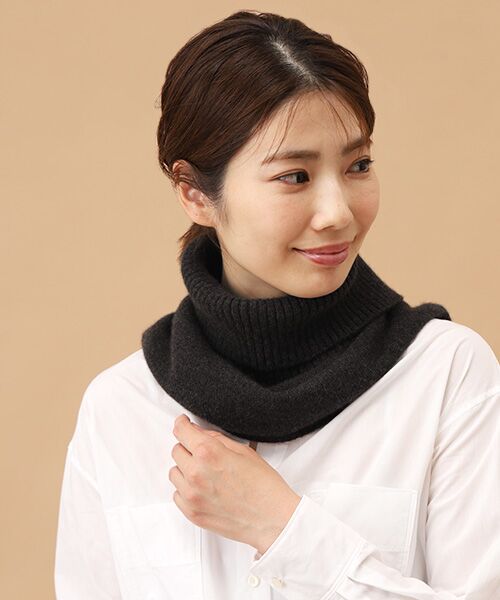 TAKASHIMAYA CASHMERE（キッズ、ストール・マフラー） / タカシマヤ カシミヤ（キッズ、ストール・マフラー） マフラー・ショール・スヌード・ストール | ボタン付きネックウォーマー【日本製･カシミヤ100%】 | 詳細3