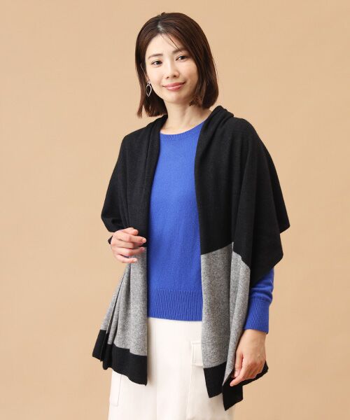 TAKASHIMAYA CASHMERE（キッズ、ストール・マフラー） / タカシマヤ カシミヤ（キッズ、ストール・マフラー） マフラー・ショール・スヌード・ストール | 配色ストール【日本製・カシミヤ50％ シルク50％】 | 詳細1