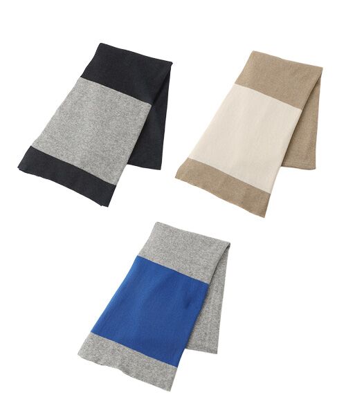 TAKASHIMAYA CASHMERE（キッズ、ストール・マフラー） / タカシマヤ カシミヤ（キッズ、ストール・マフラー） マフラー・ショール・スヌード・ストール | 配色ストール【日本製・カシミヤ50％ シルク50％】 | 詳細12
