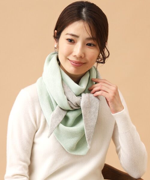 TAKASHIMAYA CASHMERE（キッズ、ストール・マフラー） / タカシマヤ カシミヤ（キッズ、ストール・マフラー） マフラー・ショール・スヌード・ストール | 三角ストール【日本製・カシミヤ50％ シルク50％・手洗い可】 | 詳細5