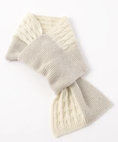 バイカラー差込みマフラー【日本製・カシミヤ100％・手洗い可】