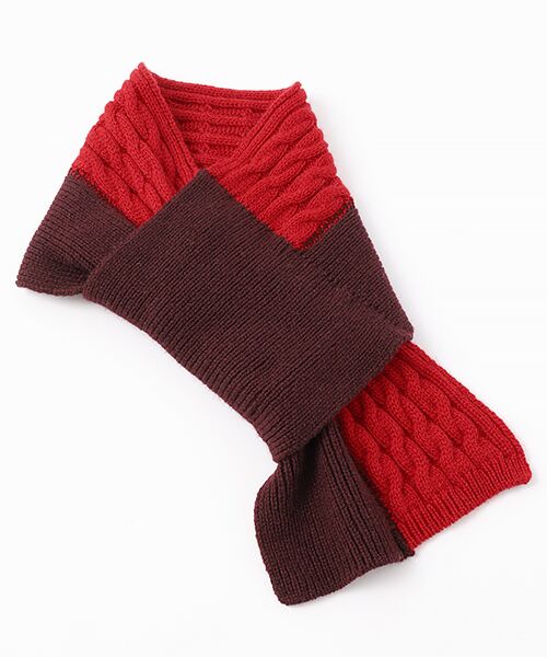 TAKASHIMAYA CASHMERE（キッズ、ストール・マフラー） / タカシマヤ カシミヤ（キッズ、ストール・マフラー） マフラー・ショール・スヌード・ストール | バイカラー差込みマフラー【日本製・カシミヤ100％・手洗い可】 | 詳細3