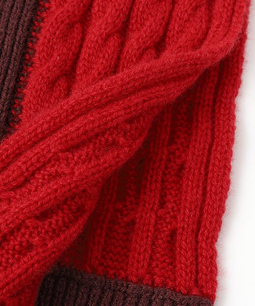 TAKASHIMAYA CASHMERE（キッズ、ストール・マフラー） / タカシマヤ カシミヤ（キッズ、ストール・マフラー） マフラー・ショール・スヌード・ストール | バイカラー差込みマフラー【日本製・カシミヤ100％・手洗い可】 | 詳細4