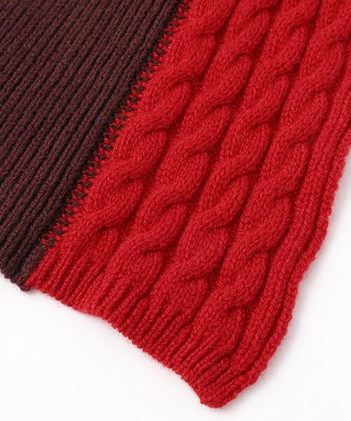 TAKASHIMAYA CASHMERE（キッズ、ストール・マフラー） / タカシマヤ カシミヤ（キッズ、ストール・マフラー） マフラー・ショール・スヌード・ストール | バイカラー差込みマフラー【日本製・カシミヤ100％・手洗い可】 | 詳細5