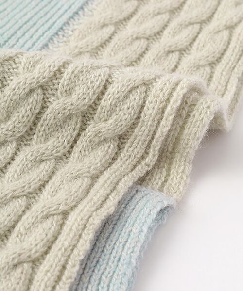 TAKASHIMAYA CASHMERE（キッズ、ストール・マフラー） / タカシマヤ カシミヤ（キッズ、ストール・マフラー） マフラー・ショール・スヌード・ストール | バイカラー差込みマフラー【日本製・カシミヤ100％・手洗い可】 | 詳細9