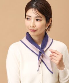 TAKASHIMAYA CASHMERE（キッズ、ストール・マフラー） / タカシマヤ カシミヤ（キッズ、ストール・マフラー） マフラー・ショール・スヌード・ストール | 三角ミニマフラー（リバーシブル）【日本製・カシミヤ100％・手洗い可】