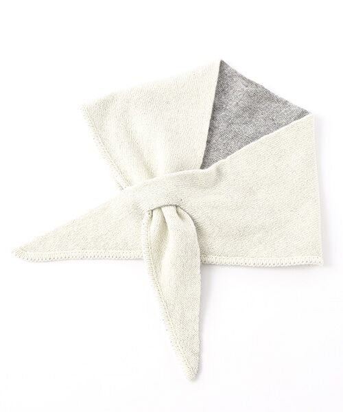TAKASHIMAYA CASHMERE(キッズ、ストール・マフラー) / タカシマヤ カシミヤ(キッズ、ストール・マフラー) マフラー・ショール・スヌード・ストール | 三角ミニマフラー(リバーシブル)【日本製・カシミヤ100%・手洗い可】 | 詳細1