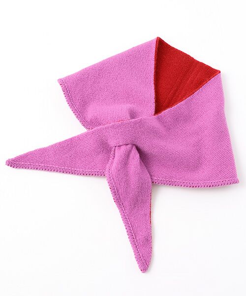 TAKASHIMAYA CASHMERE(キッズ、ストール・マフラー) / タカシマヤ カシミヤ(キッズ、ストール・マフラー) マフラー・ショール・スヌード・ストール | 三角ミニマフラー(リバーシブル)【日本製・カシミヤ100%・手洗い可】 | 詳細3