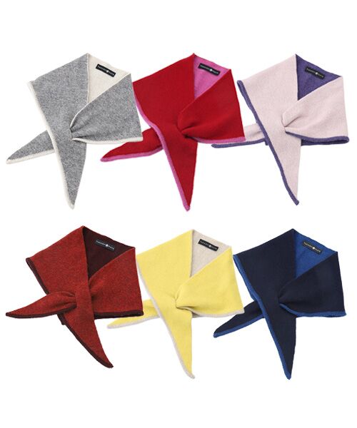 TAKASHIMAYA CASHMERE(キッズ、ストール・マフラー) / タカシマヤ カシミヤ(キッズ、ストール・マフラー) マフラー・ショール・スヌード・ストール | 三角ミニマフラー(リバーシブル)【日本製・カシミヤ100%・手洗い可】 | 詳細18