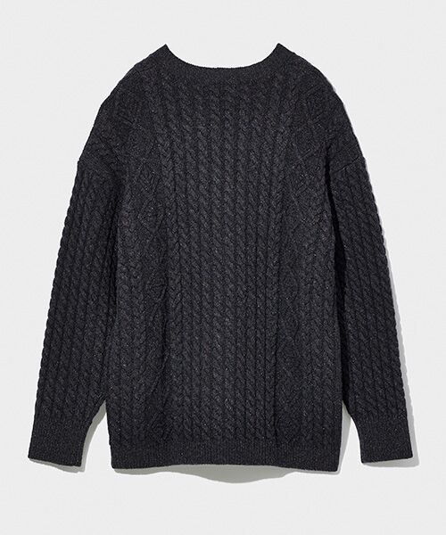 TAKASHIMAYA CASHMERE（再生カシミヤ） / タカシマヤ カシミヤ（サイセイカシミヤ） カーディガン・ボレロ | 再生カシミヤ混アランカーディガン | 詳細1