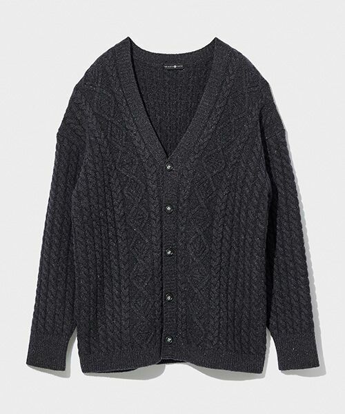 TAKASHIMAYA CASHMERE（再生カシミヤ） / タカシマヤ カシミヤ（サイセイカシミヤ） カーディガン・ボレロ | 再生カシミヤ混アランカーディガン | 詳細1