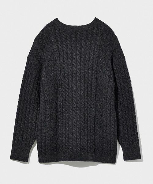 TAKASHIMAYA CASHMERE（再生カシミヤ） / タカシマヤ カシミヤ（サイセイカシミヤ） カーディガン・ボレロ | 再生カシミヤ混アランカーディガン | 詳細2