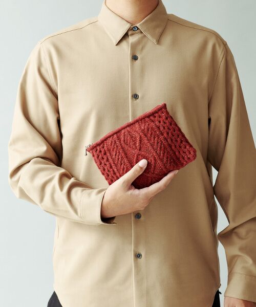 TAKASHIMAYA CASHMERE（再生カシミヤ） / タカシマヤ カシミヤ（サイセイカシミヤ） ポーチ | 再生カシミヤ混マルチフラットポーチミニ | 詳細5