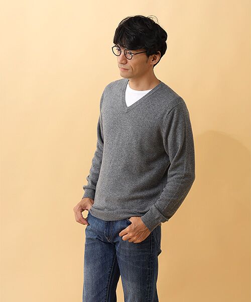 TAKASHIMAYA CASHMERE（レディース、メンズ） / タカシマヤ カシミヤ（レディース、メンズ） ニット・セーター | カシミヤ Vネックセーター【S/M/L】 | 詳細2