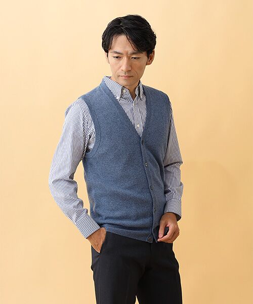 TAKASHIMAYA CASHMERE（レディース、メンズ） / タカシマヤ カシミヤ（レディース、メンズ） ベスト | カシミヤ 前開きベスト【LL】 | 詳細11