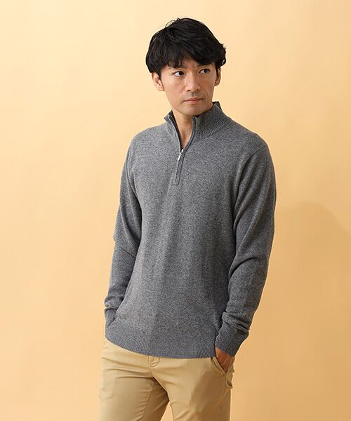 TAKASHIMAYA CASHMERE（レディース、メンズ） / タカシマヤ カシミヤ（レディース、メンズ） ニット・セーター | カシミヤ ハーフジップセーター【S/M/L】 | 詳細2