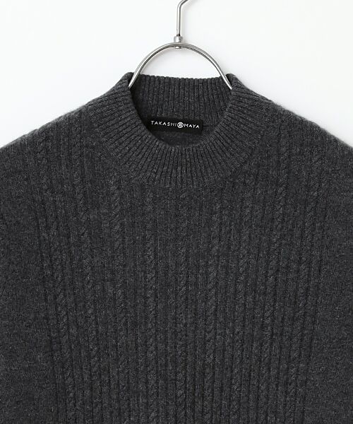 TAKASHIMAYA CASHMERE（レディース、メンズ） / タカシマヤ カシミヤ（レディース、メンズ） ニット・セーター | カシミヤ ケーブルハイネックチュニック【S/M/L】 | 詳細3