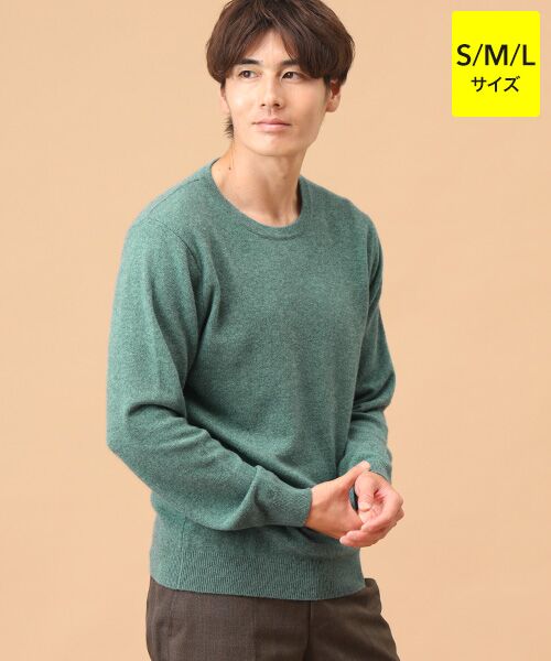 TAKASHIMAYA CASHMERE(レディース、メンズ)/タカシマヤカシミヤ(レディース、メンズ) カシミヤ クルーネックセーター【S/M/L】 ライトモスグリーン M TAKASHIMAYA CASHMERE(レディース、メンズ)/タカシマヤカシミヤ(レディース、メンズ) カシミヤ クルーネックセーター【S/M/L】 ライトモスグリーン M