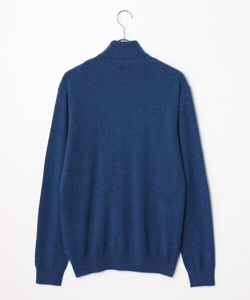 BLUE LABEL タートルネックセーター Mサイズ セール】 ウールカシミヤ 市松柄 タートルネックニット （ニット