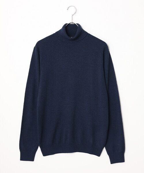 ジルサンダー カシミヤネイビー ハイネック 長袖ニット ジルサンダー カシミヤネイビー ハイネック 長袖ニット