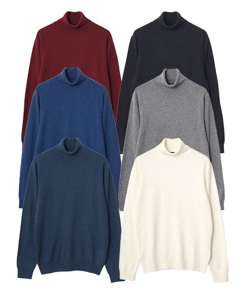 403 新品 高島屋 タカシマヤ カシミヤ ニット タートルネックセーターLL カシミヤ タートルネックセーター【3L】 （ニット・セーター