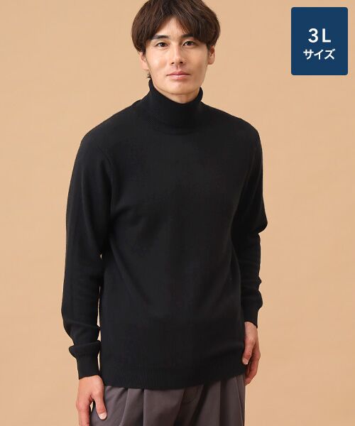311 新品 高島屋 タカシマヤ カシミヤ ニット タートルネックセーター 3L カシミヤ タートルネックセーター【3L】 （ニット・セーター