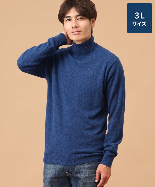 TAKASHIMAYA CASHMERE(レディース、メンズ)/タカシマヤカシミヤ(レディース、メンズ) カシミヤ タートルネックセーター【3L】 ロイヤルブルー 3L TAKASHIMAYA CASHMERE(レディース、メンズ)/タカシマヤカシミヤ(レディース、メンズ) カシミヤ タートルネックセーター【3L】 ロイヤルブルー 3L