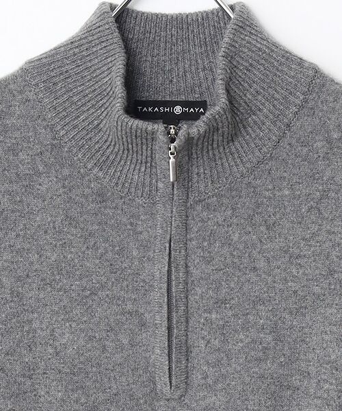 カシミヤ ハーフジップセーター【S/M/L】 （ニット・セーター