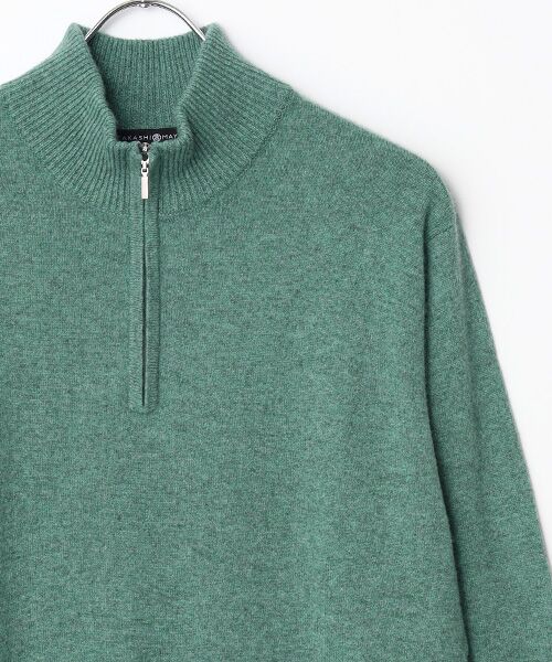 カシミヤ ハーフジップセーター【S/M/L】 （ニット・セーター