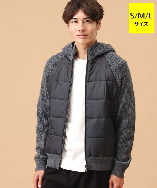 TAKASHIMAYA CASHMERE(レディース、メンズ)/タカシマヤカシミヤ(レディース、メンズ) フード付ニットブルゾン【S/M/L】 チャコールグレー S TAKASHIMAYA CASHMERE(レディース、メンズ)/タカシマヤカシミヤ(レディース、メンズ) フード付ニットブルゾン【S/M/L】 チャコールグレー S